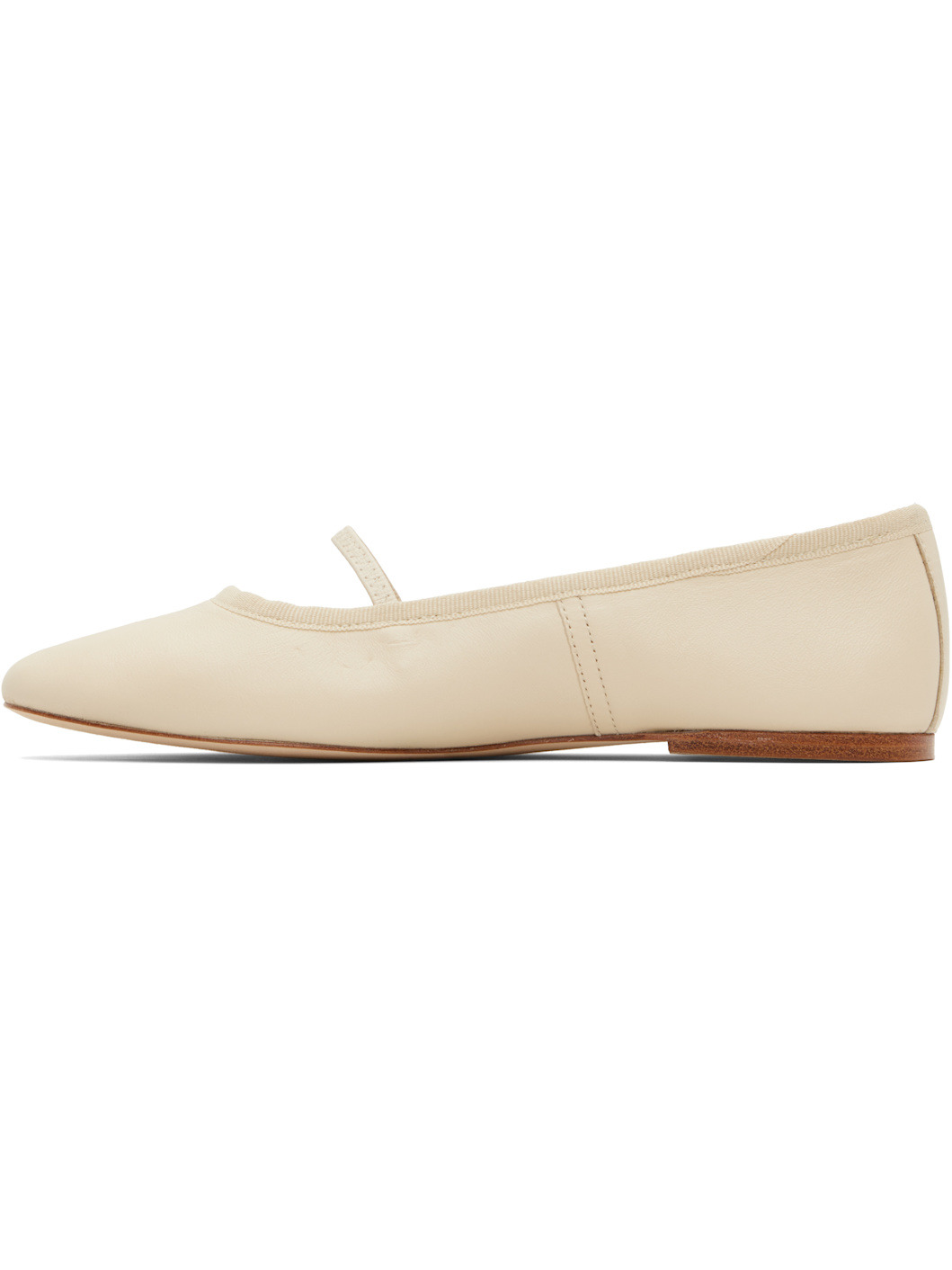 Beige Swan Ballerina Flats - 3