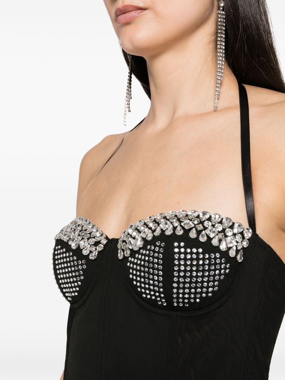 x Patrick McDowell gem-embellished bustier top - 5