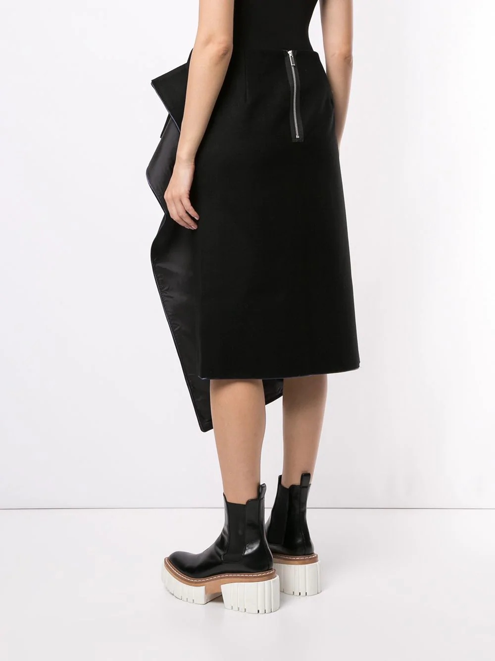 asymmetric midi skirt - 4