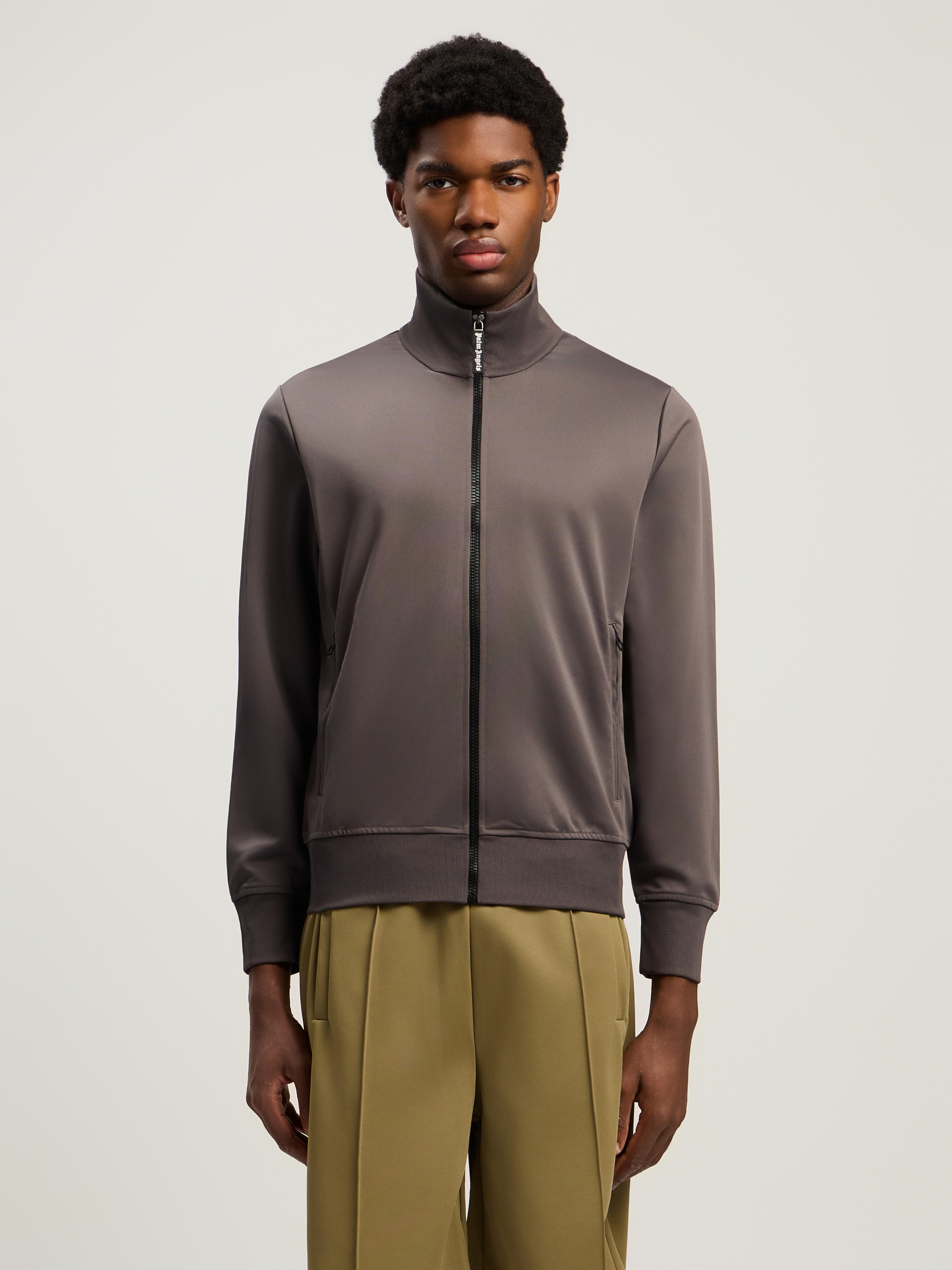 Back Curved Logo Track Jacket - 3