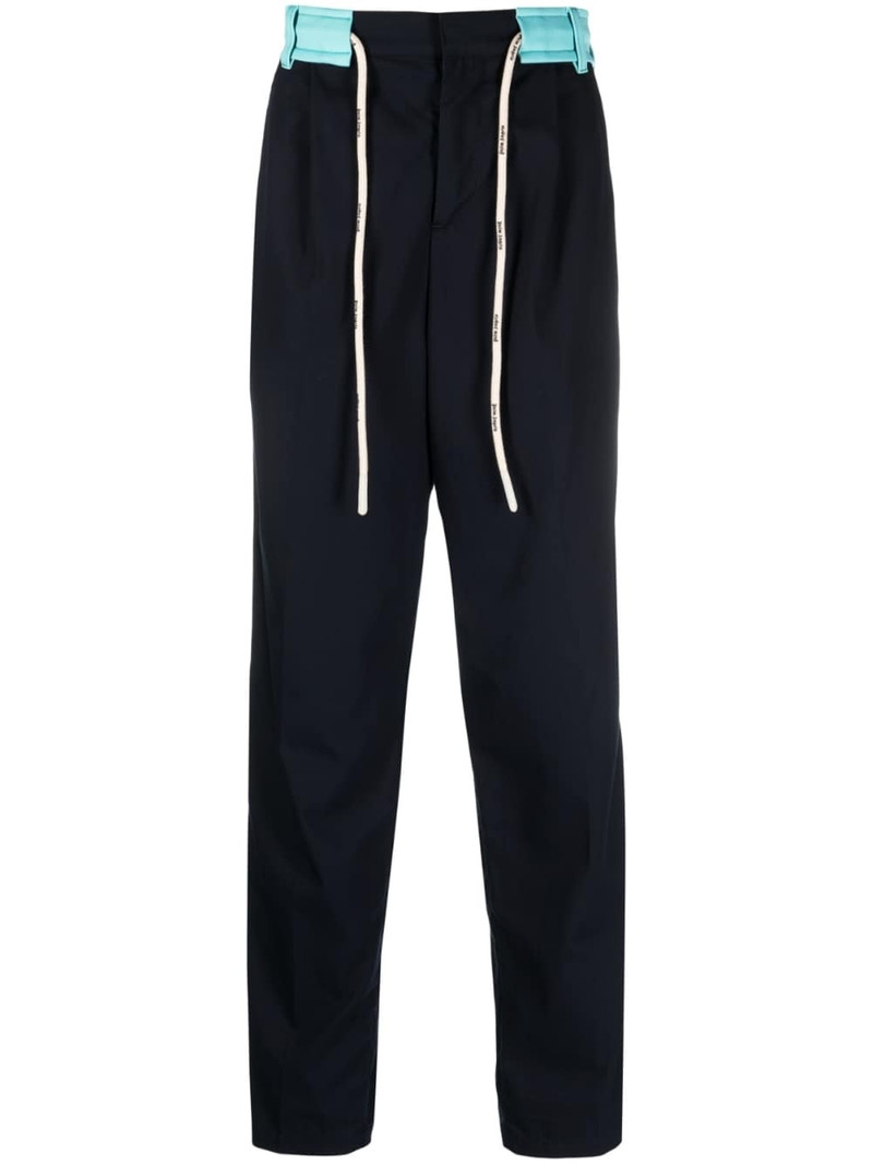 Track Belt straight-leg trousers 1