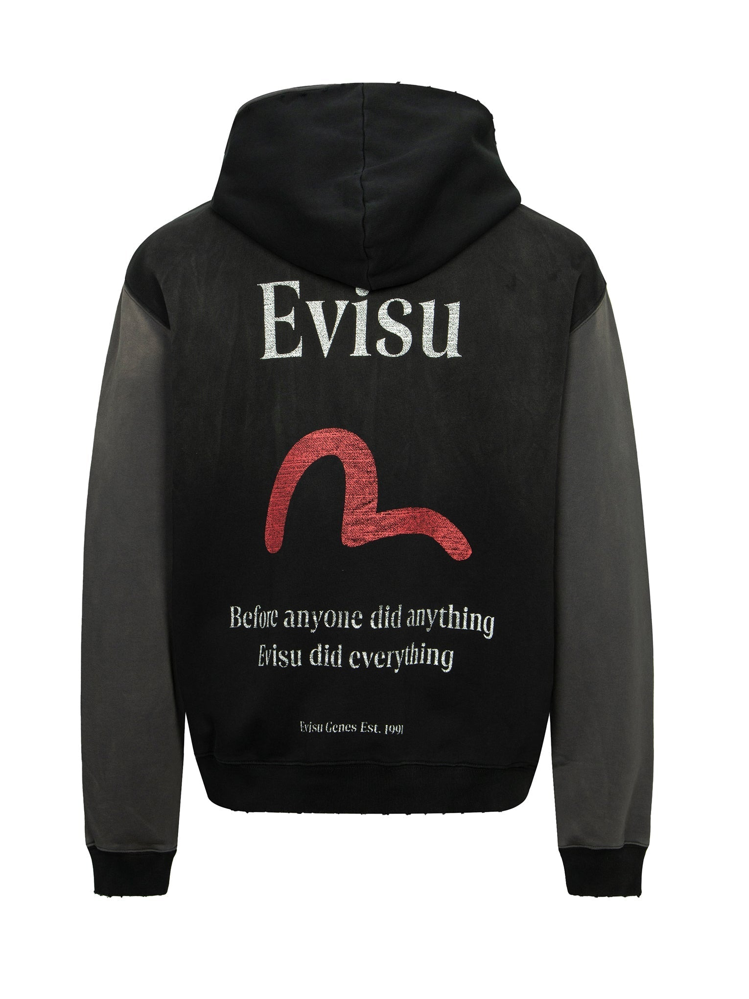 SEAGULL AND LOGO PRINT BOXY HOODIE - 16