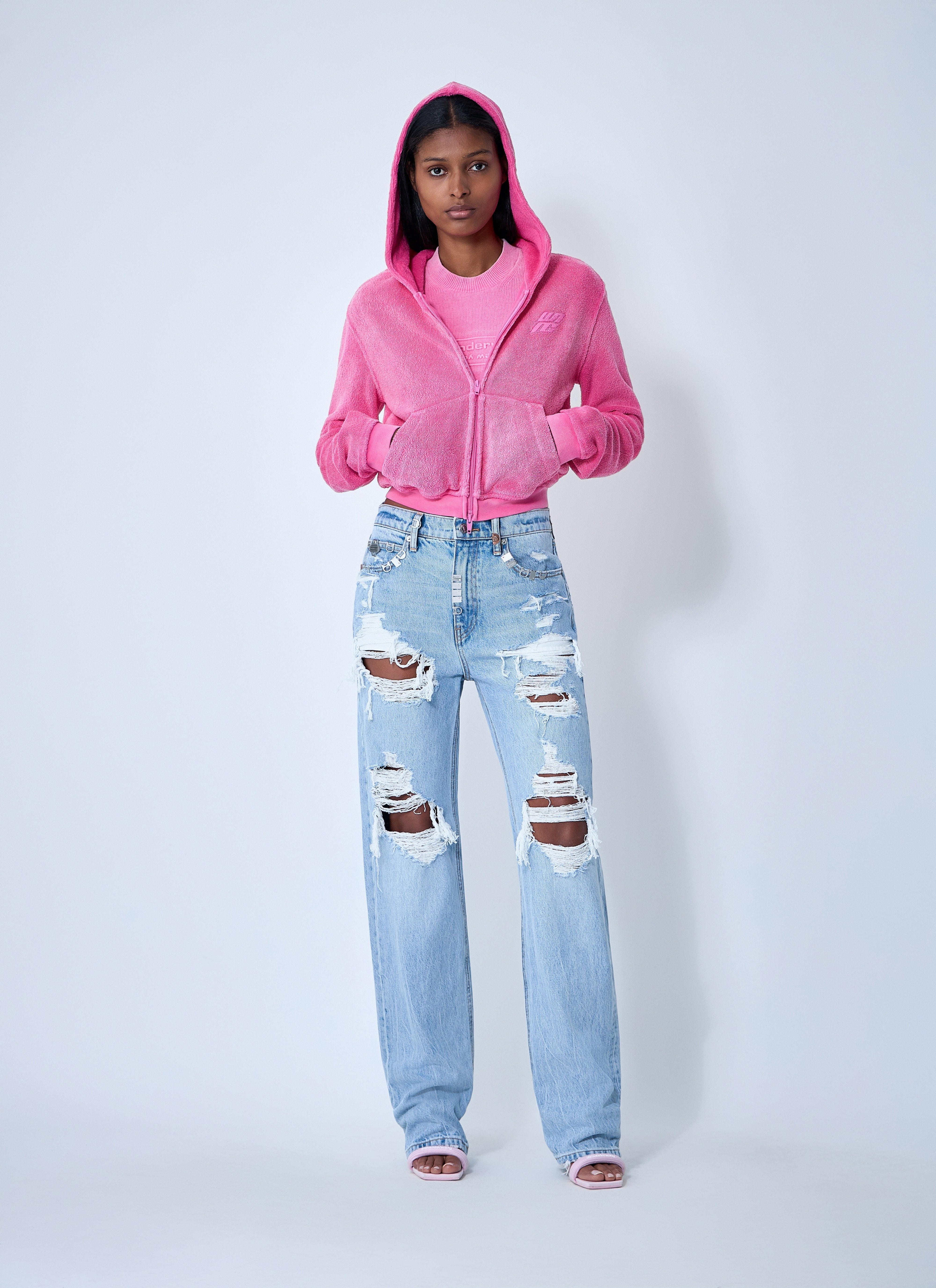 Alexander Wang Women Logo Motif Zip-Up Sweatshirt - 2