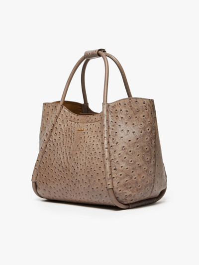 Max Mara Small ostrich-print leather Marine Bag outlook