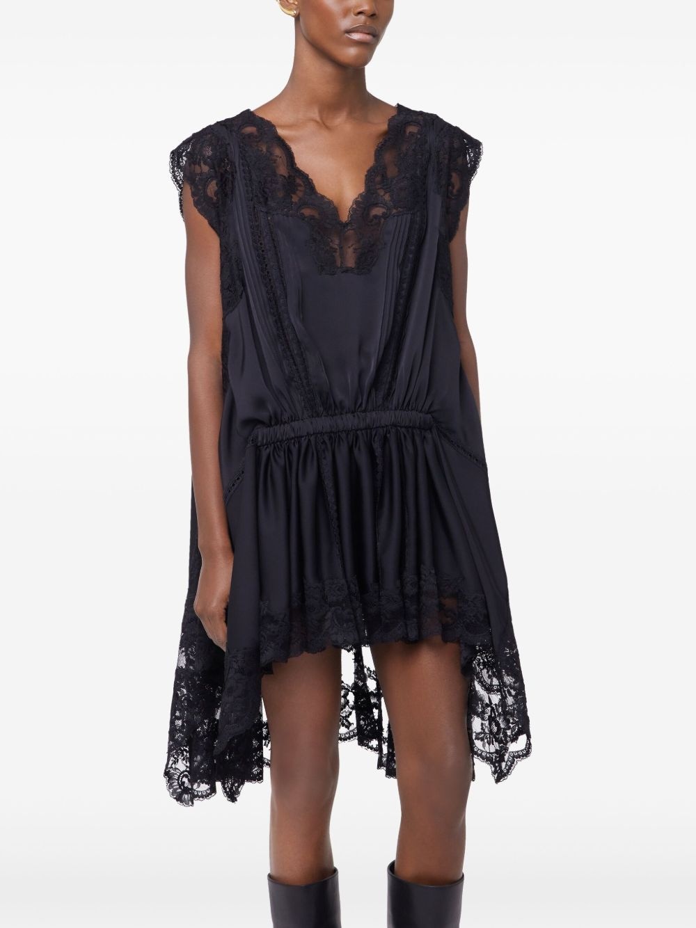 lace satin dress - 5