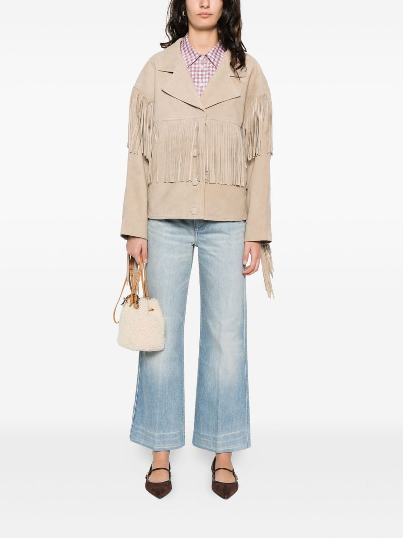 Sandro fringed suede jacket outlook