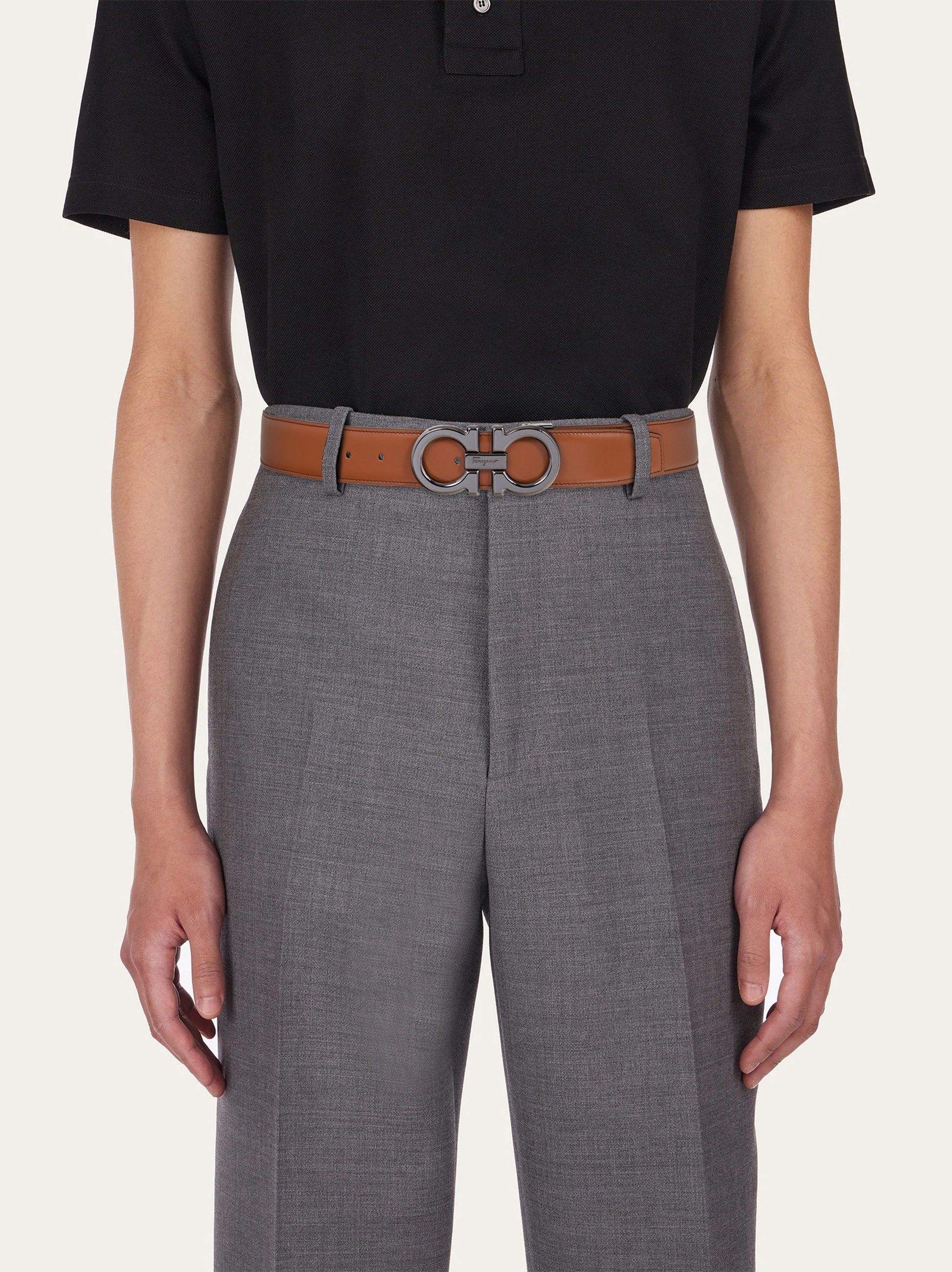 Reversible and adjustable Gancini belt - 4