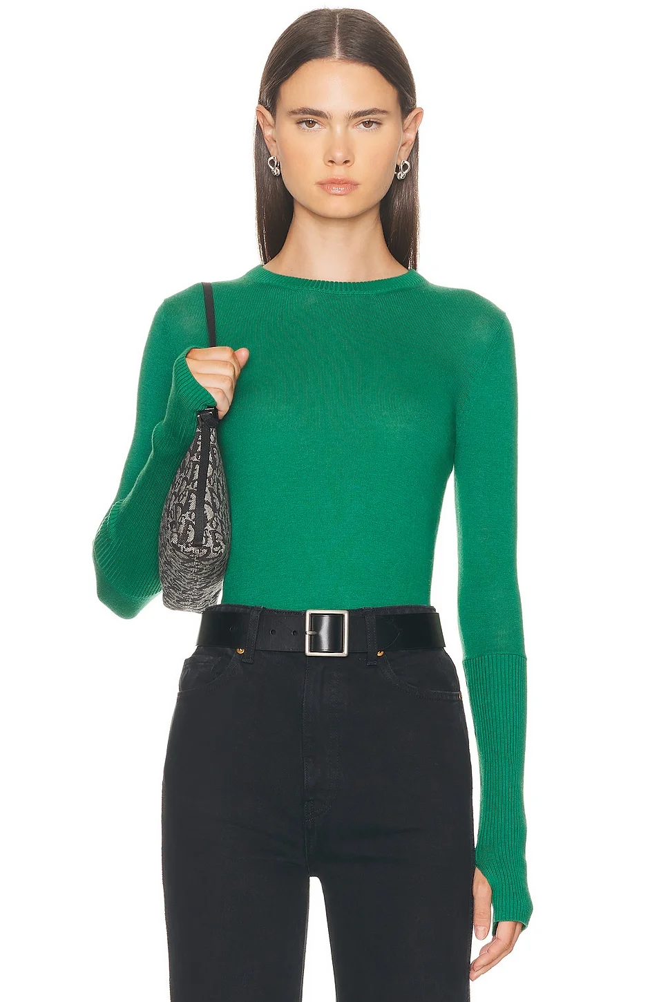 Fine Cashmere Knitted Crewneck Sweater - 1