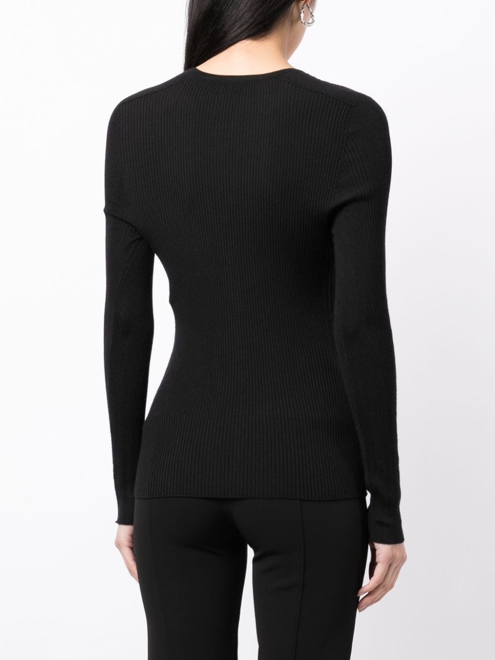 V-neck knitted top - 4