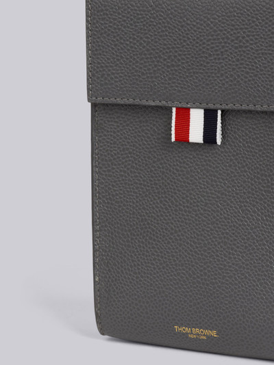 Thom Browne Dark Grey Pebbled Calfskin Funmix Phone Holder outlook