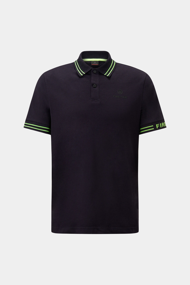 Arjan polo shirt in Dark blue/lime 1