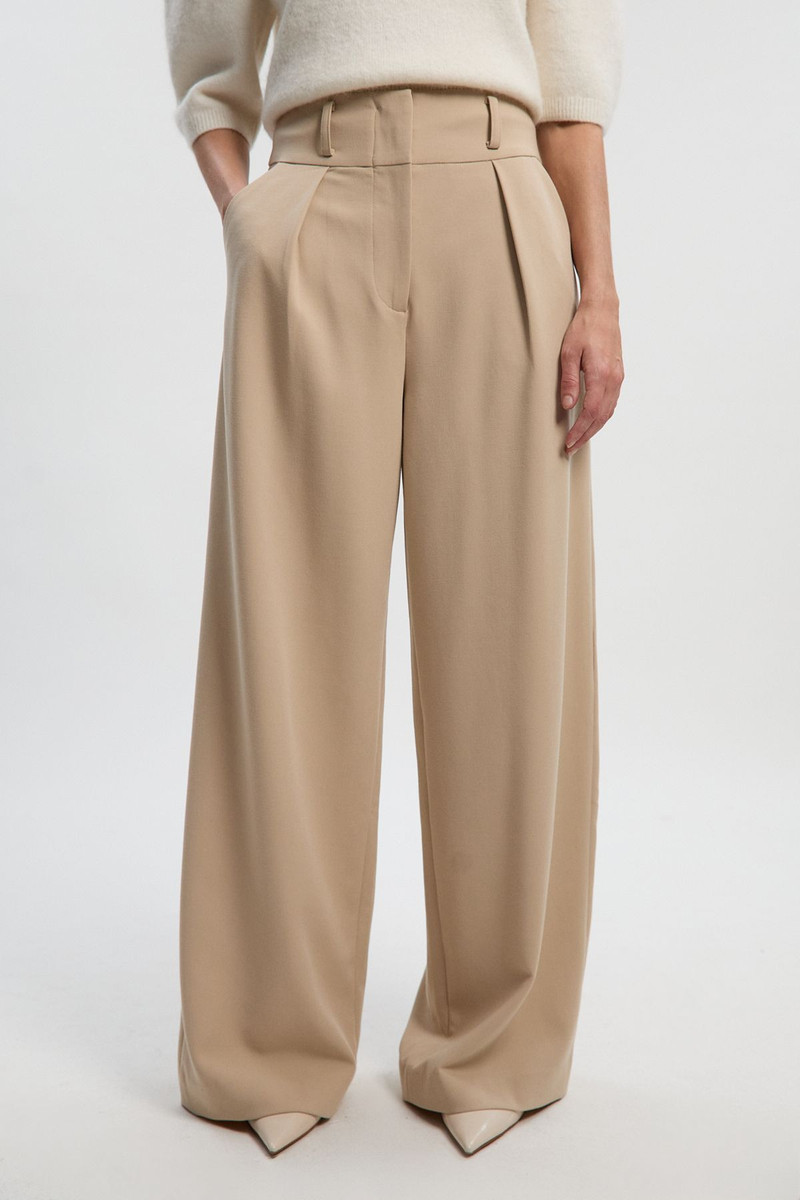 Compact Stretch Essential Tailored Wide Leg Trouser 3