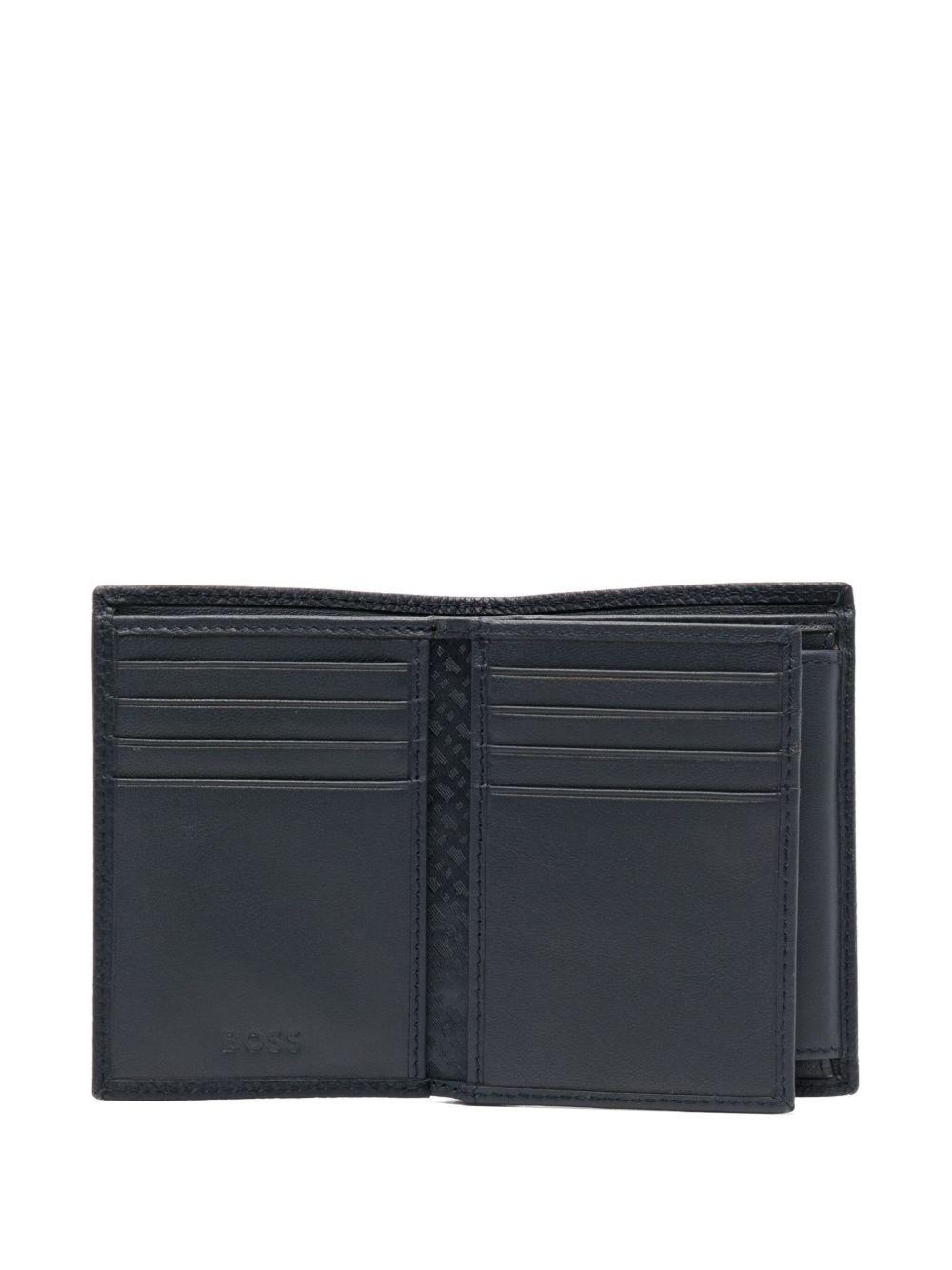 logo-plaque leather wallet - 3