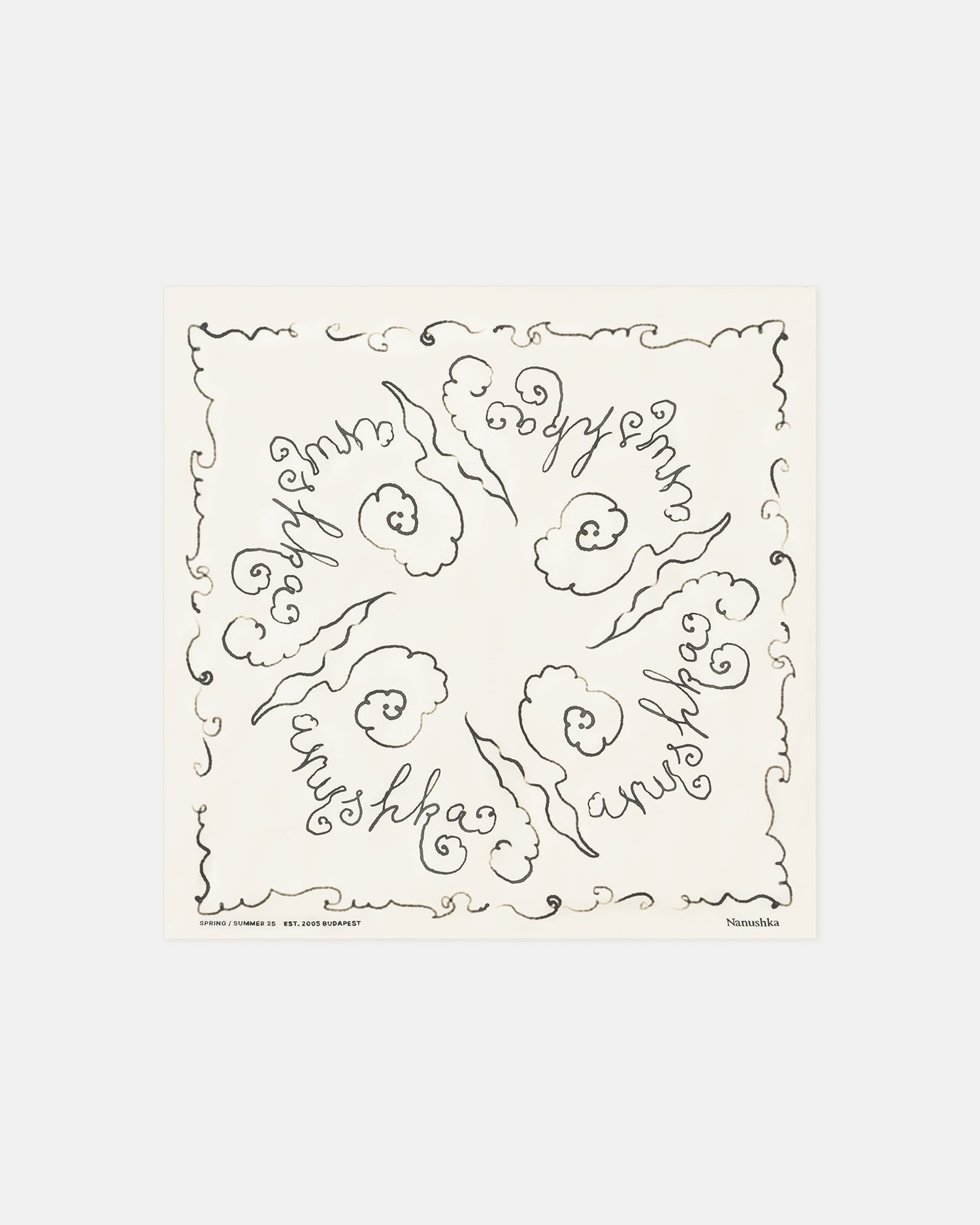 Printed Silk Scarf - 1