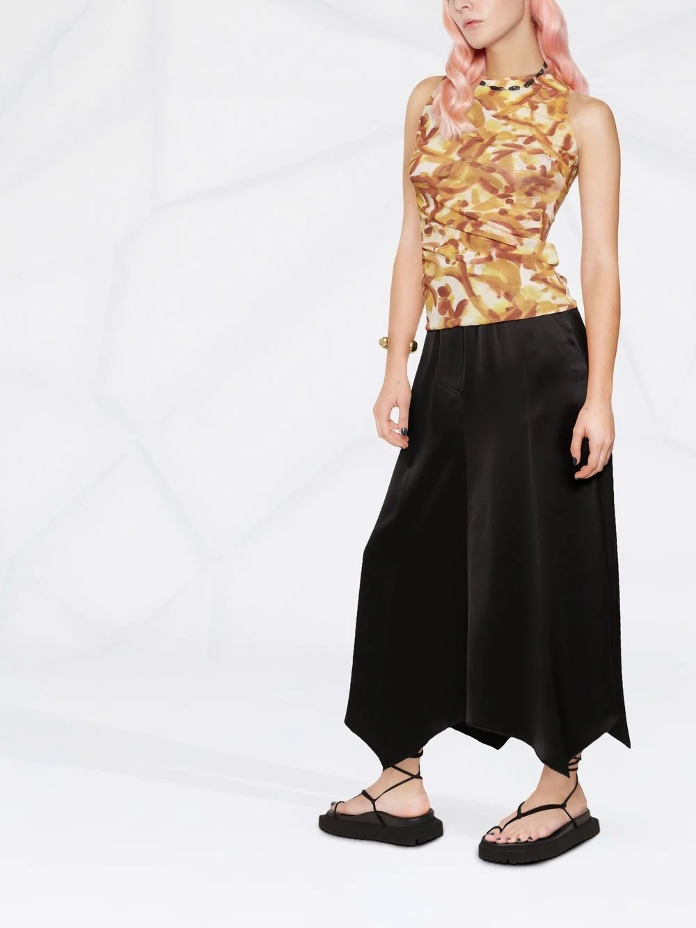 handkerchief midi skirt - 3