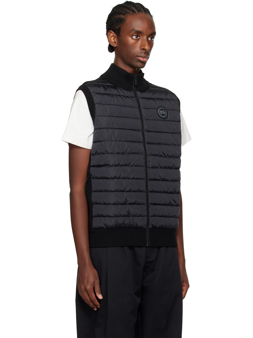 Black 'Black Label' HyBridge Knit Down Vest - 2