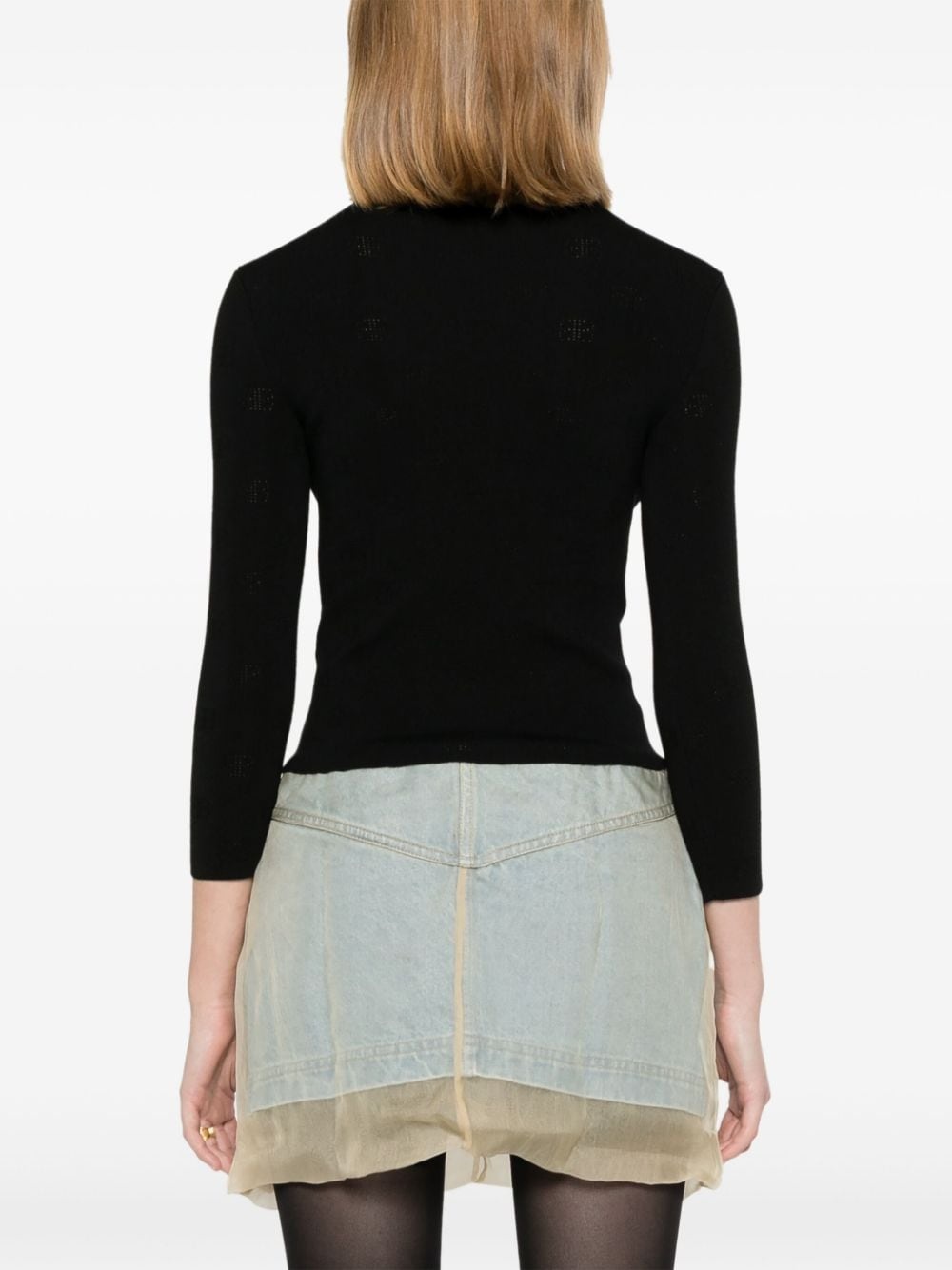 BB-pattern open-knit jumper - 4