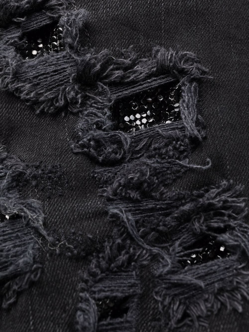 mesh ripped-detail jeans 7