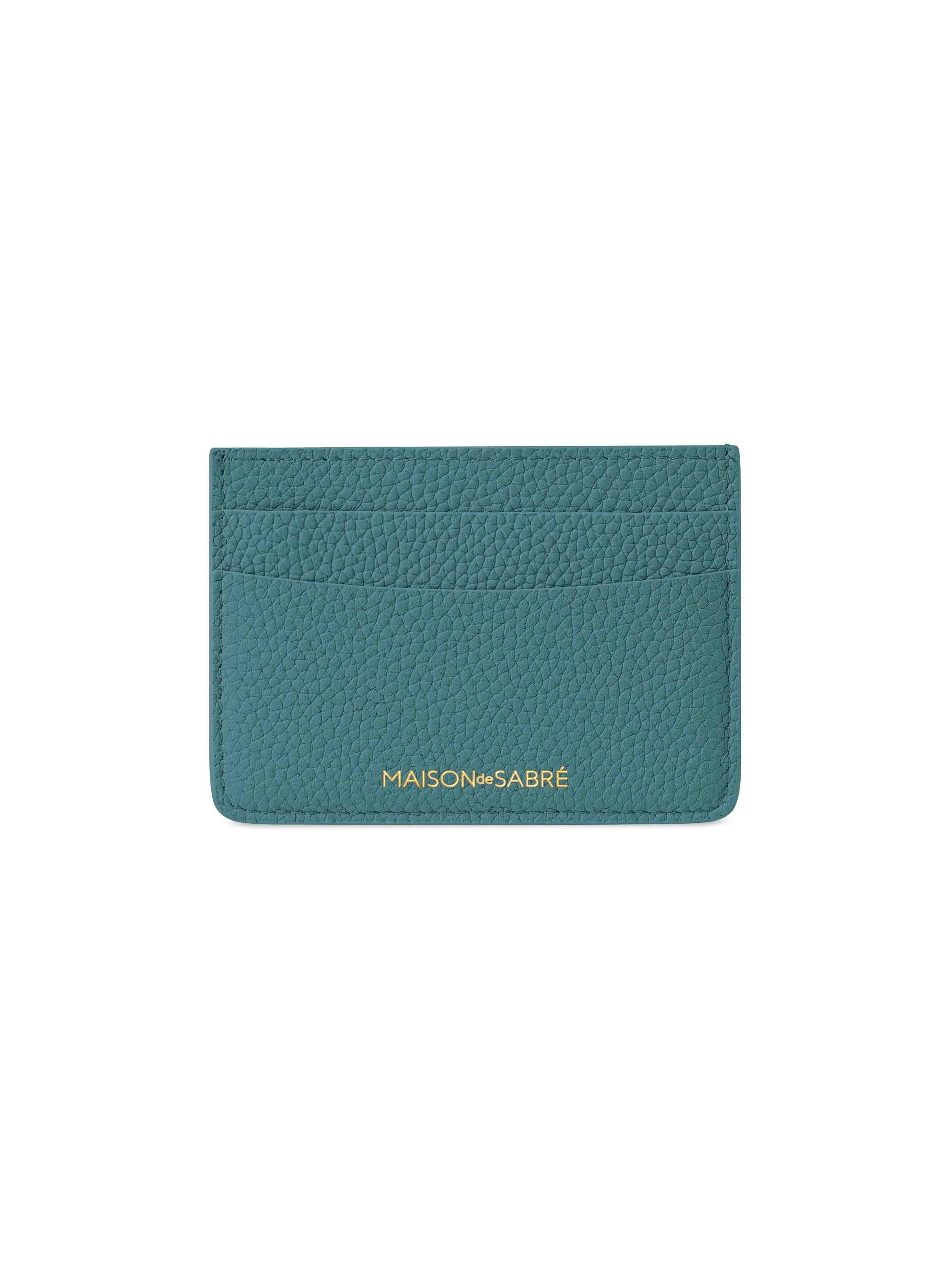 Women's Leather Card Holder - Bondi Blue - 1