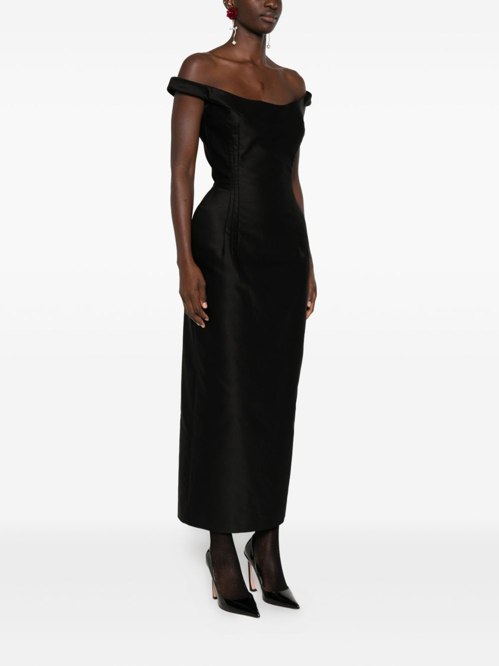 silk midi dress - 3
