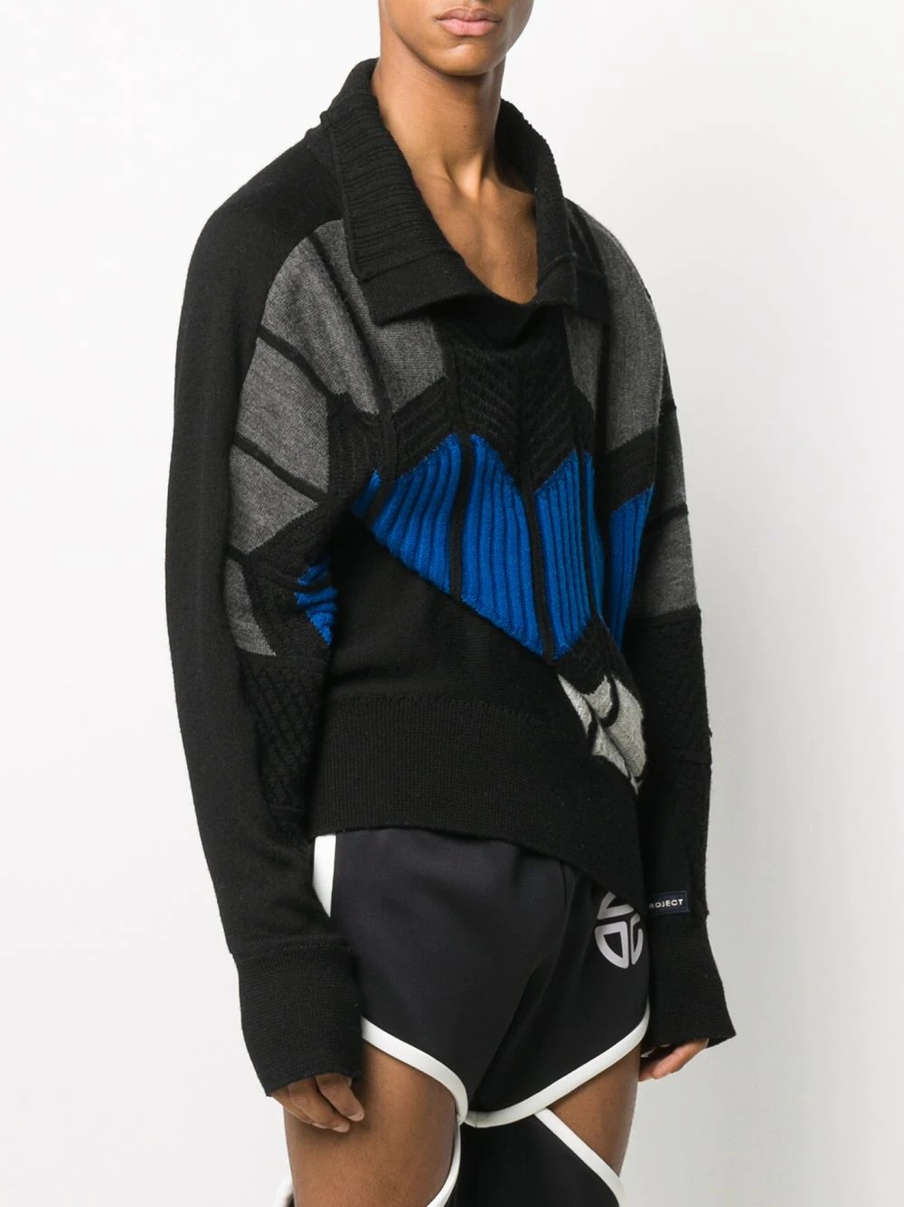 geometric intarsia wool jumper - 4