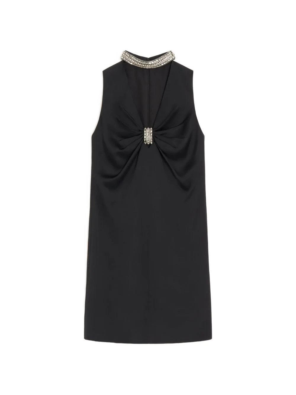 jewel-embellished ruffled dress - 1