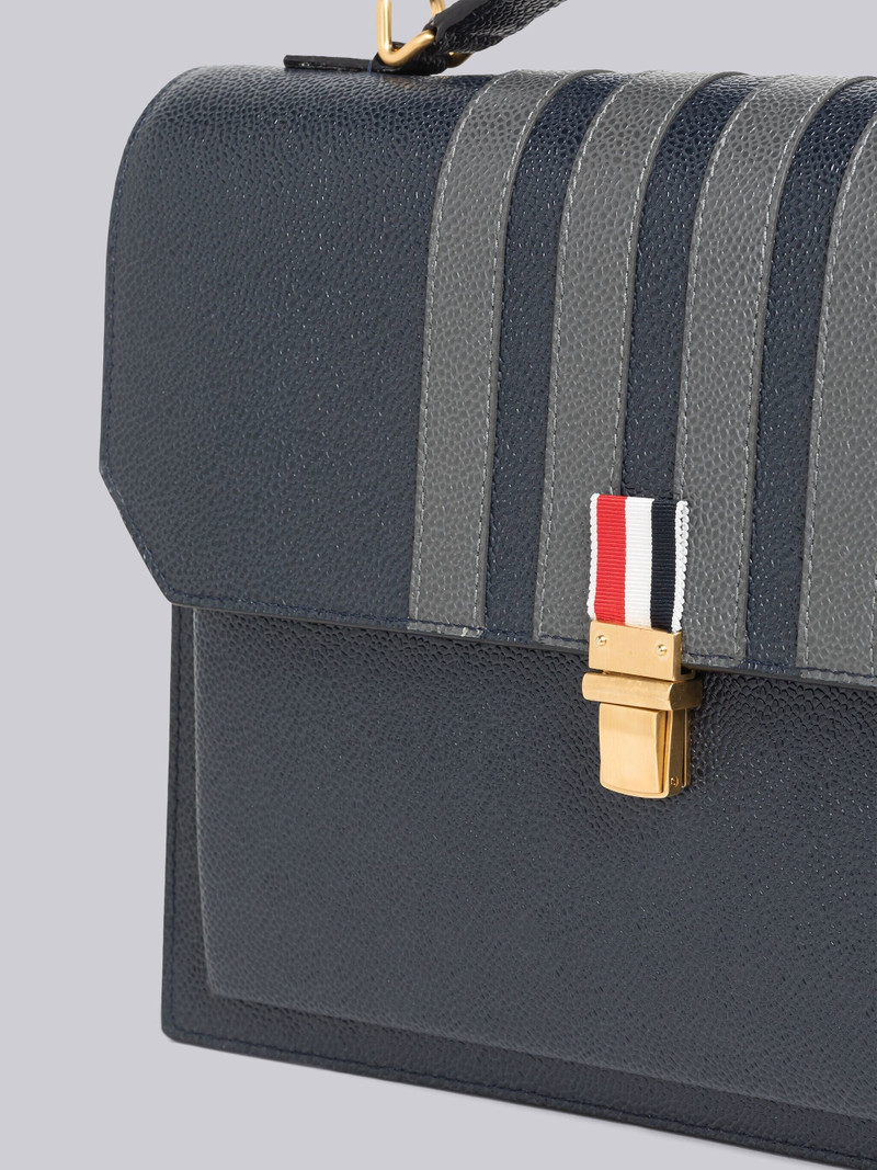 Thom Browne Pebble Grain Leather 4-Bar School Bag outlook