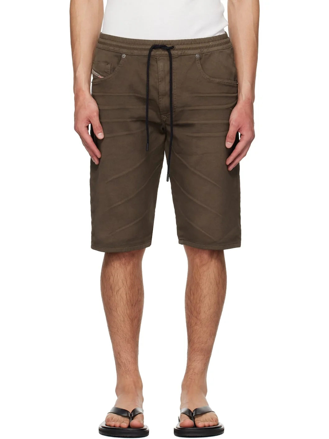 Brown 2033 D-Krooley-Short Jogg Denim Shorts - 1