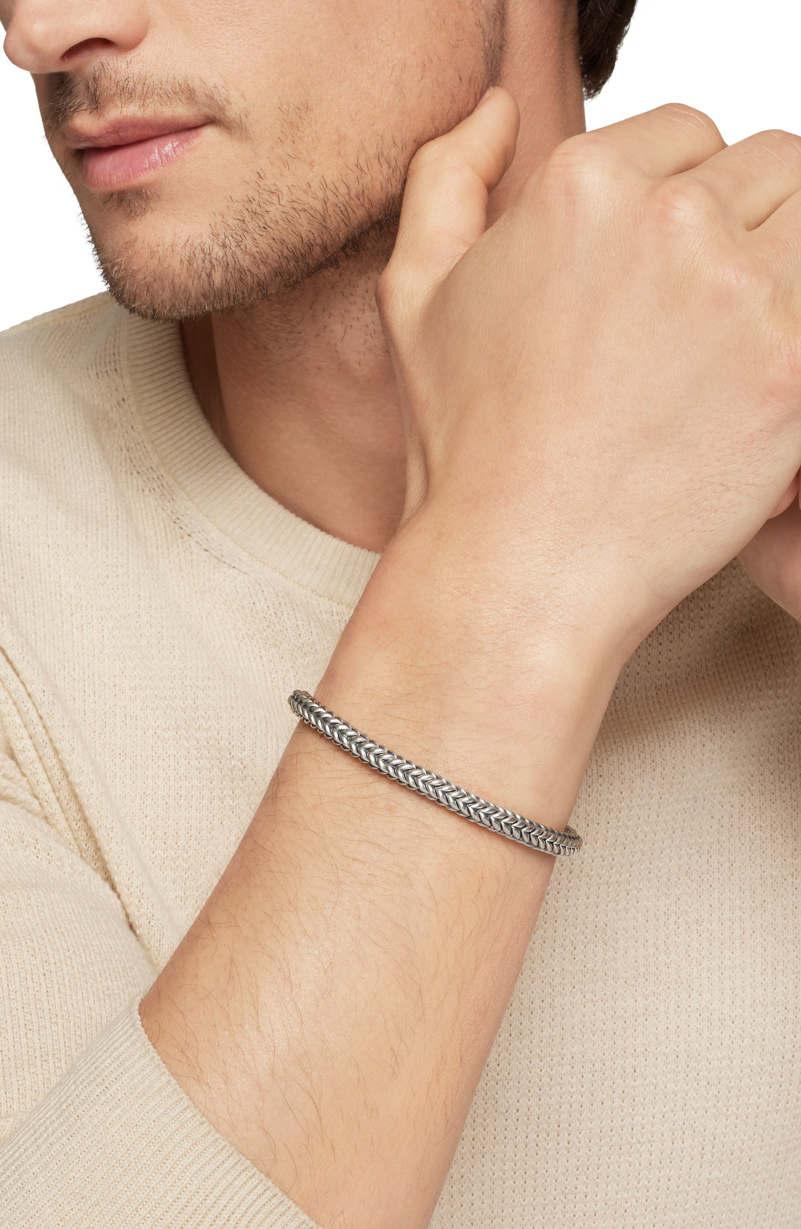 David Yurman Chevron Bead Bracelet in Sterling Silver, 6mm at Nordstrom - 2