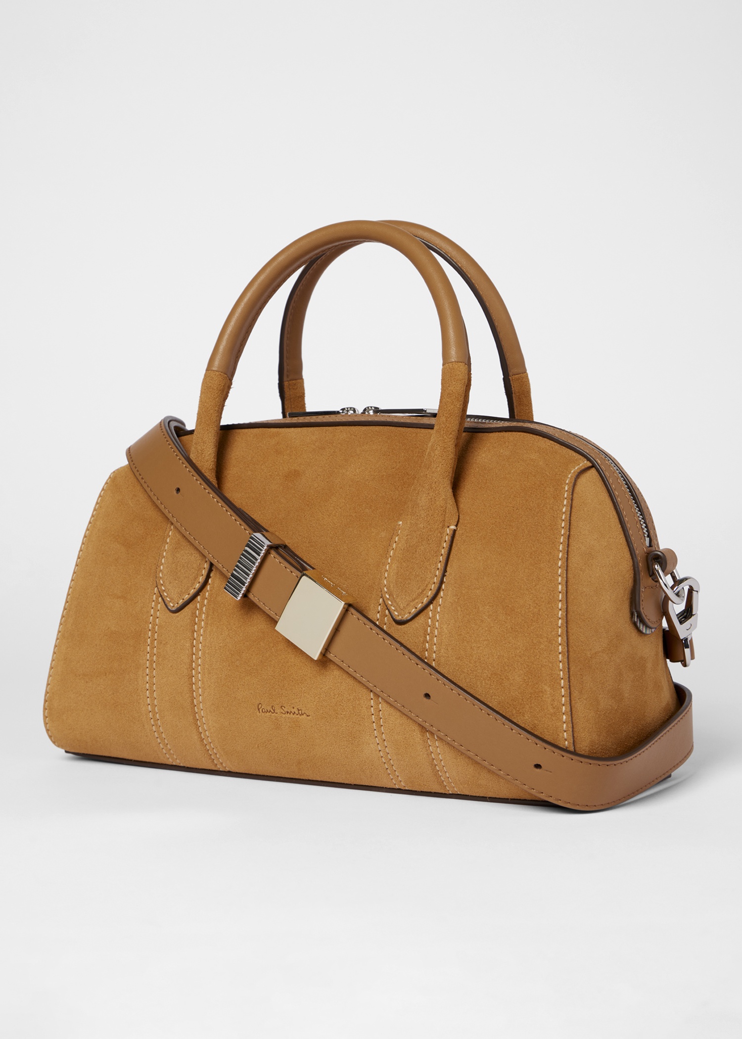 Women's Small Tan Suede 'Boston' Bag - 2