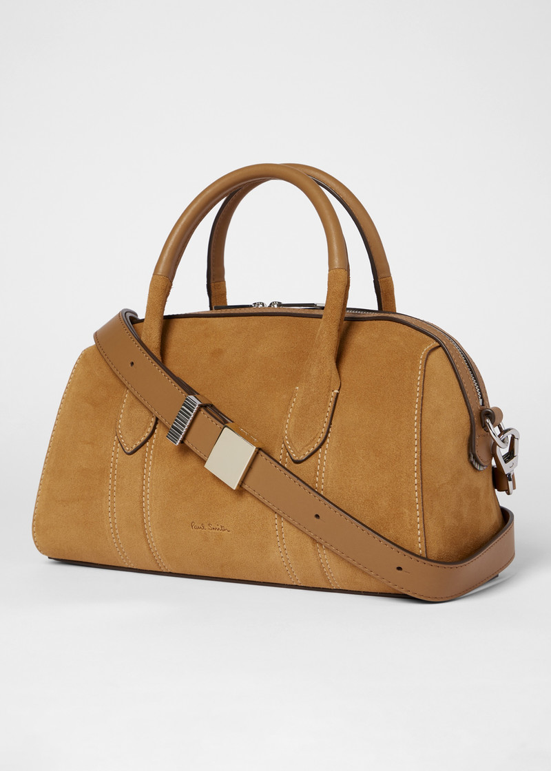 Paul Smith Women's Small Tan Suede 'Boston' Bag outlook