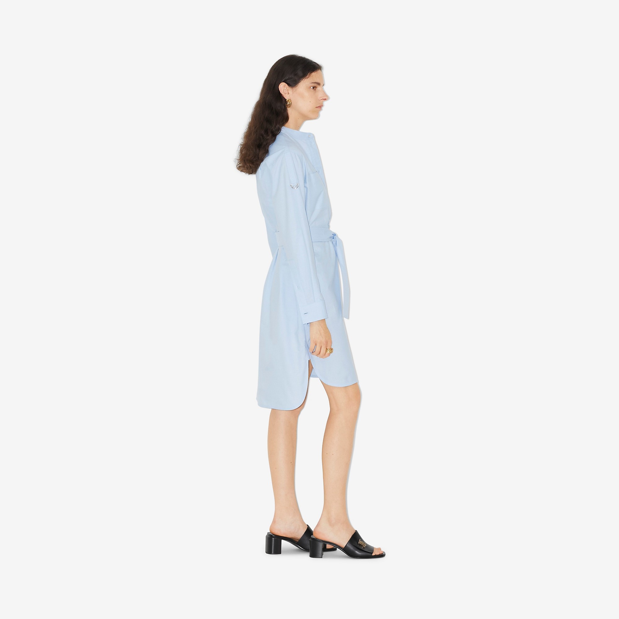 Cotton Belted Shirt Dress - 3