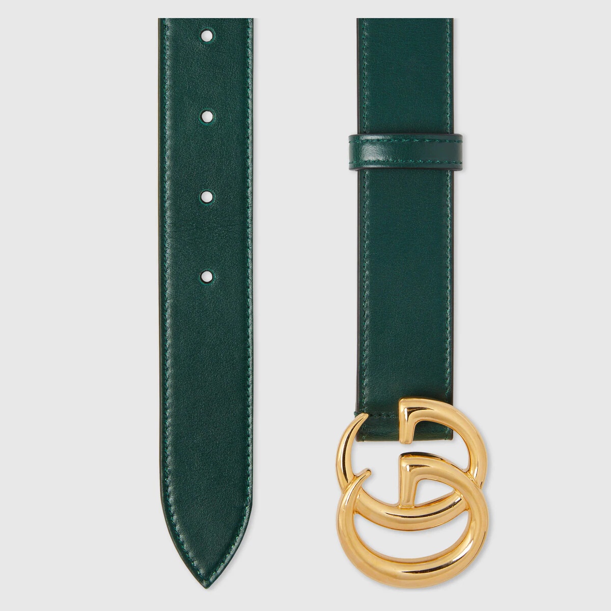 GG Marmont leather belt with shiny buckle - 2