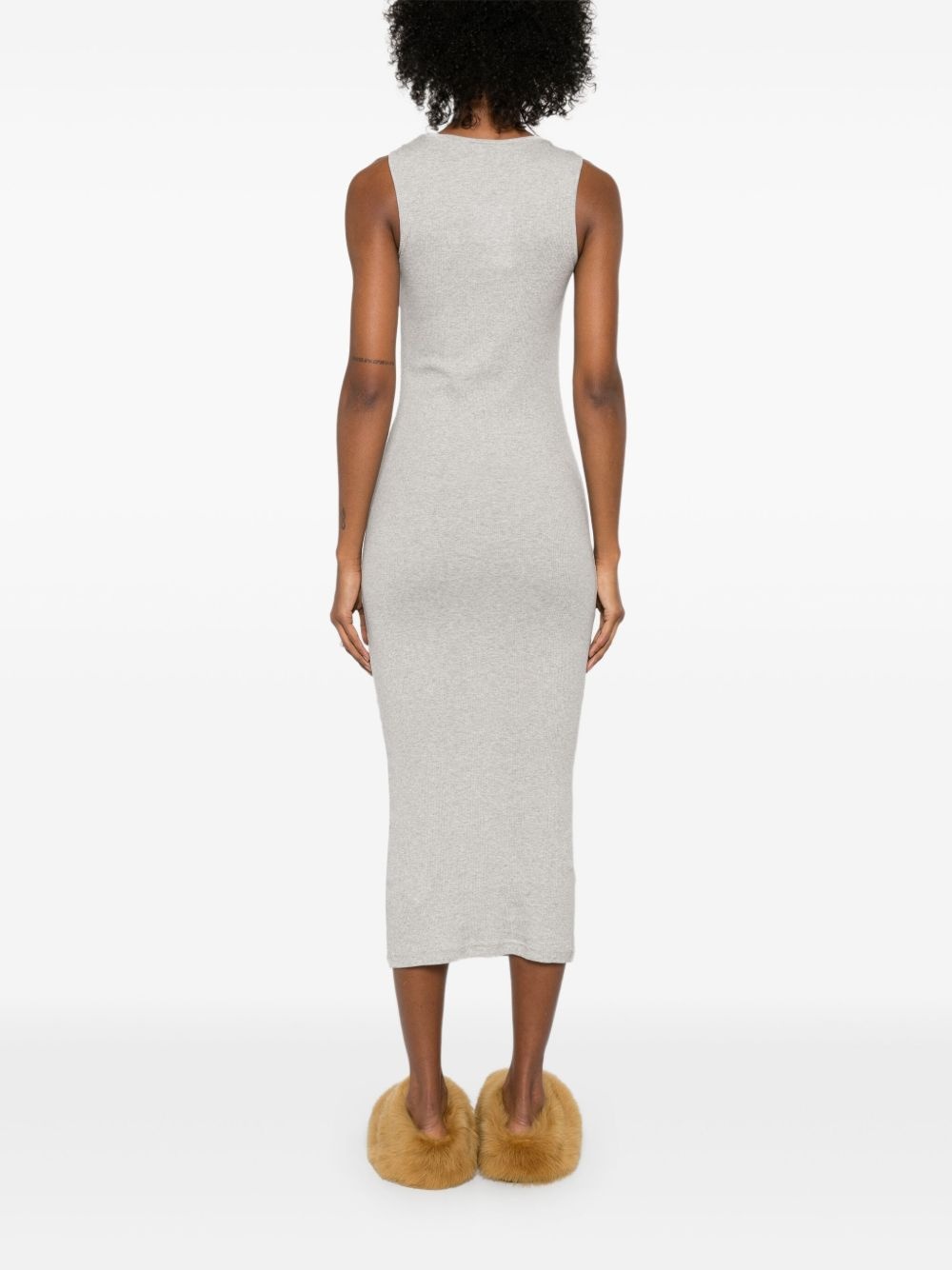 logo-embroidered maxi dress - 4
