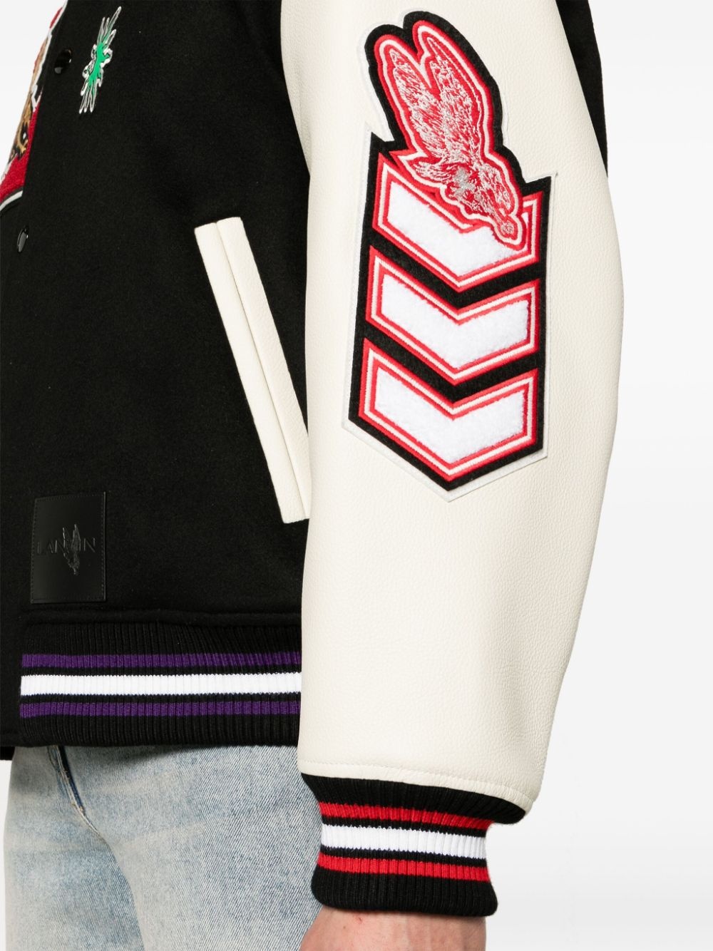 logo-patch varsity jacket - 5