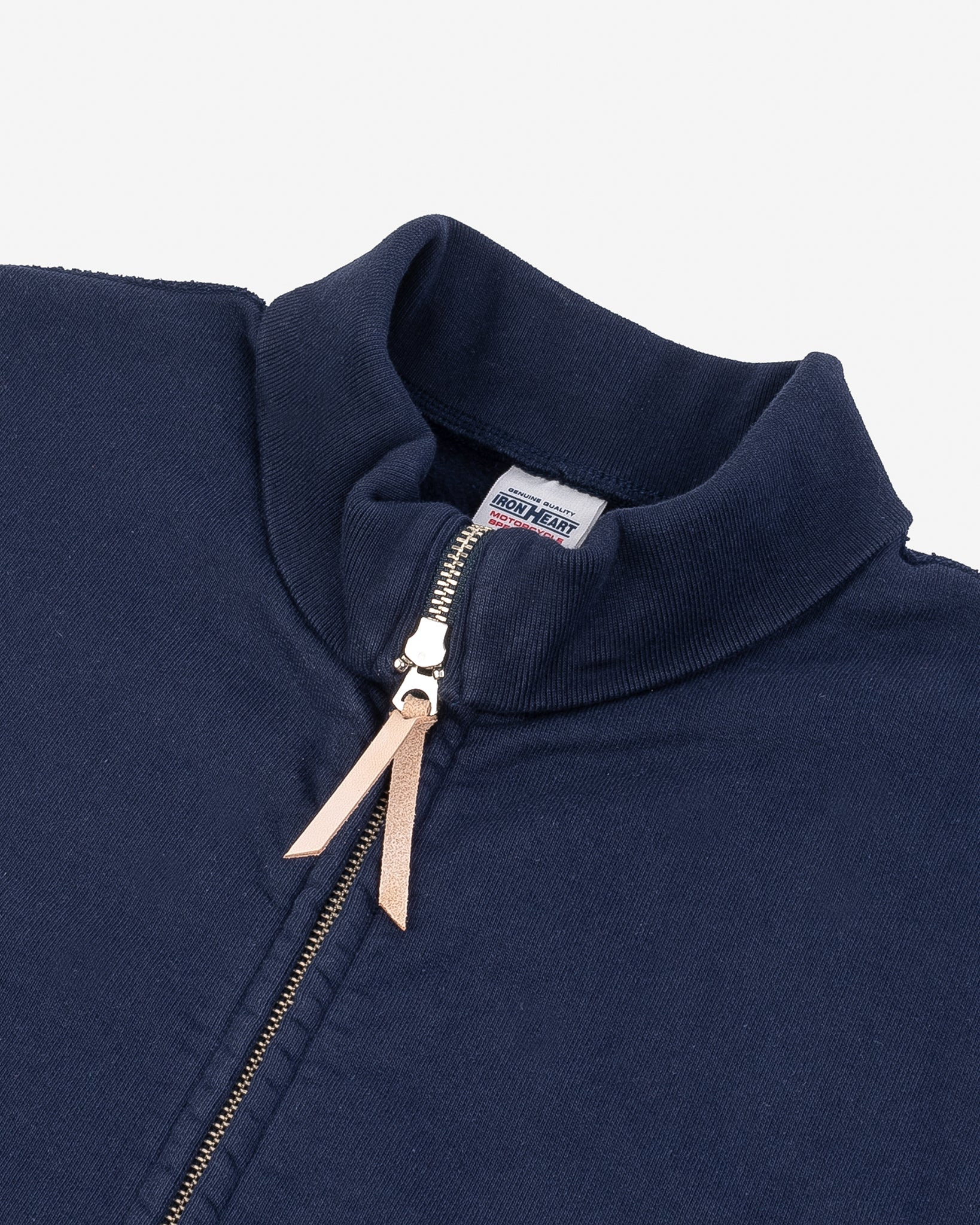 IHSW-11-NAV 14oz Ultra Heavyweight Loopwheel Cotton Zip Up Sweater - Navy - 7
