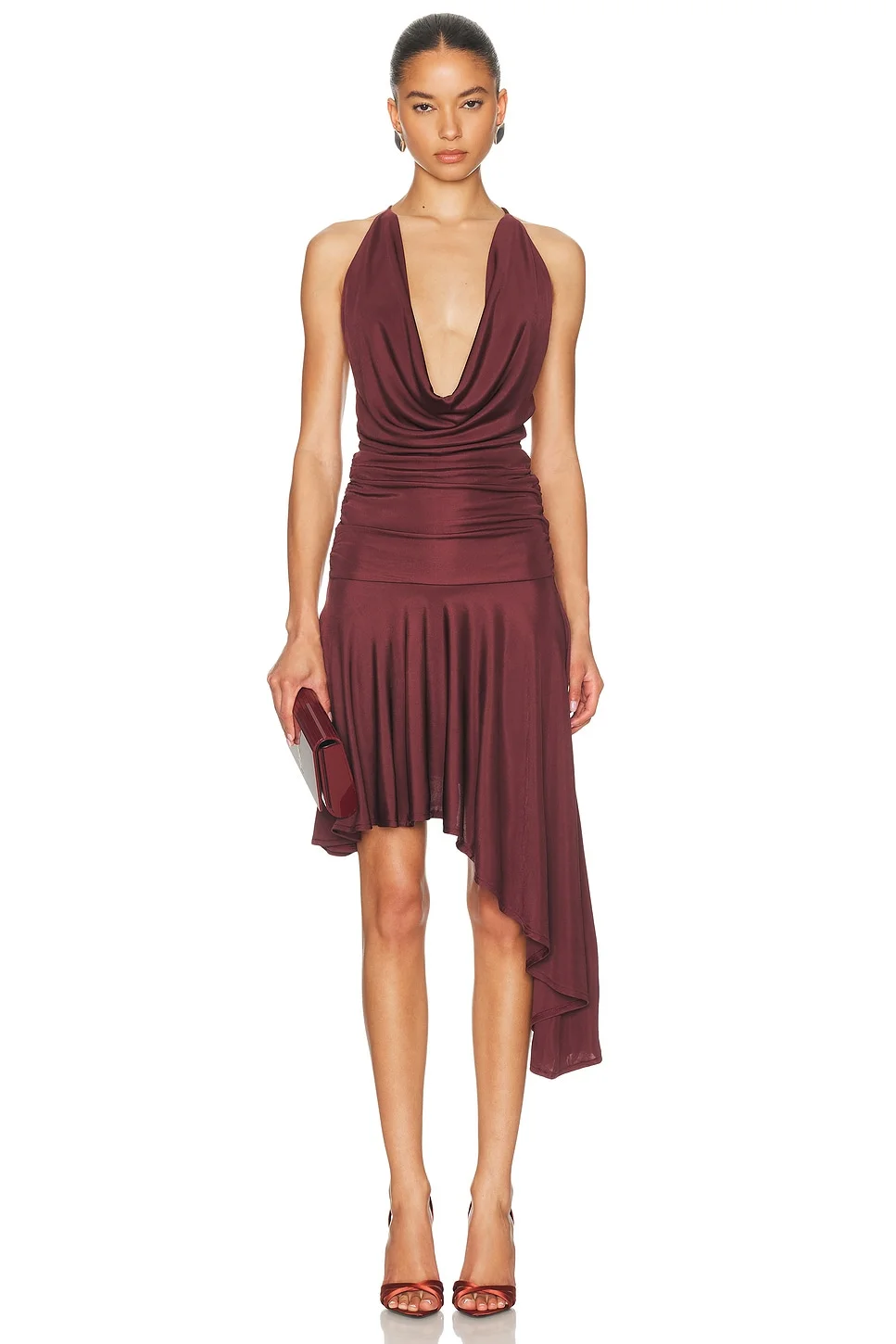 aya muse burgundy dress Aya Muse, Wisp draped maxi dress, Women, Burgundy, US 4, Dresses, Materialmix