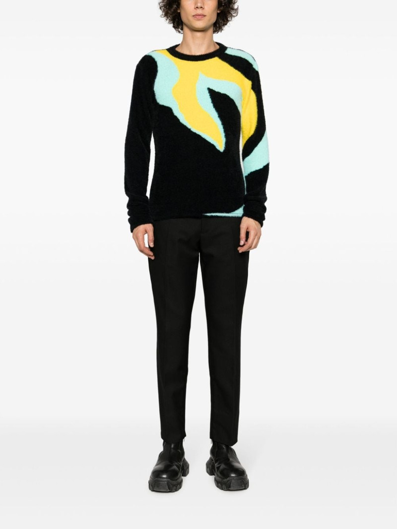 Off-White high-waisted straight-leg cropped trousers outlook