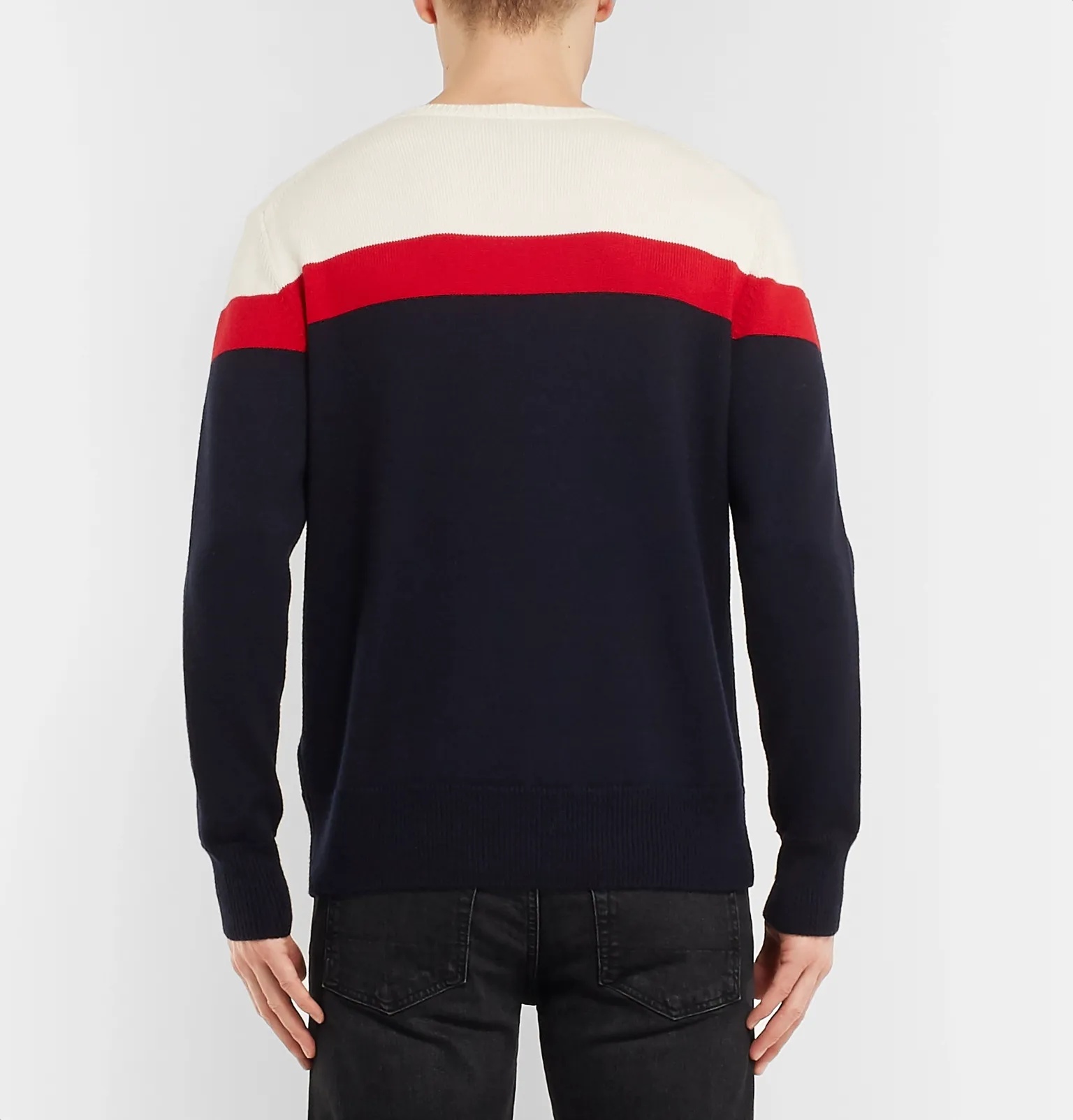 Colour-Block Virgin Wool Sweater - 5