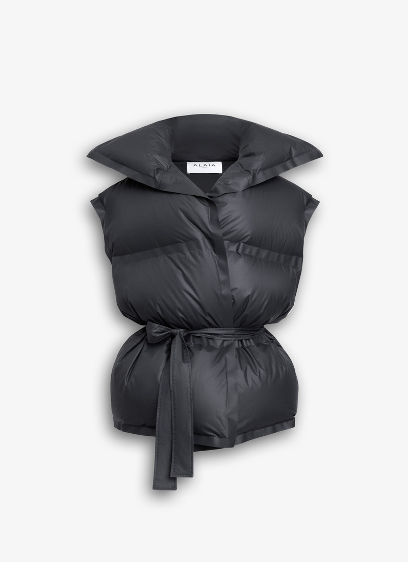 Alaïa SLEEVELESS TAFFETA PUFFER JACKET outlook