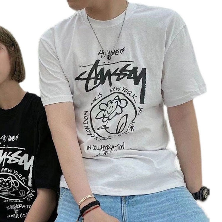 Stussy x Marc Jacobs 40 Anniversary Crossover Classic Short Sleeve Unisex White 3903638 - 3