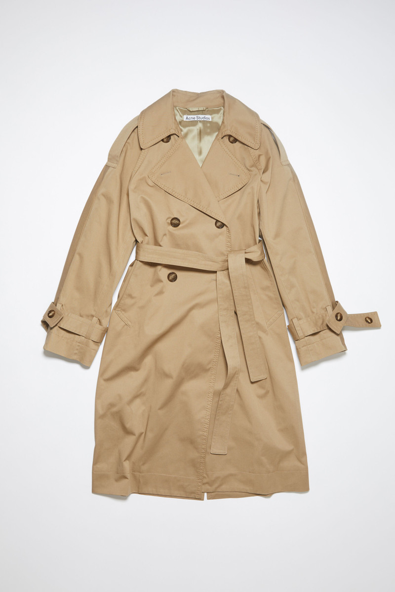 Double-breasted trench coat - Cold beige 1