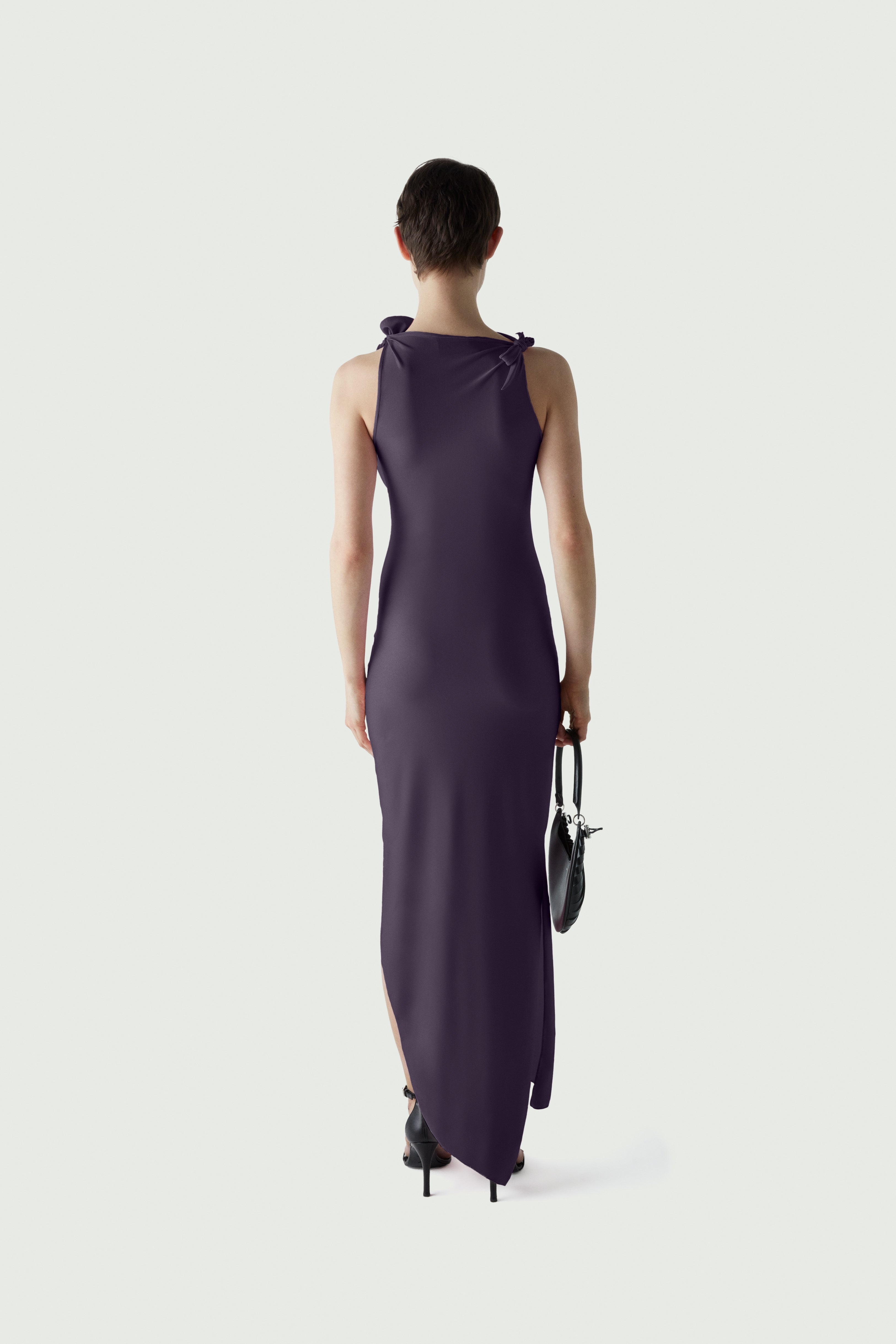 Asymmetric Flower Gown - 4
