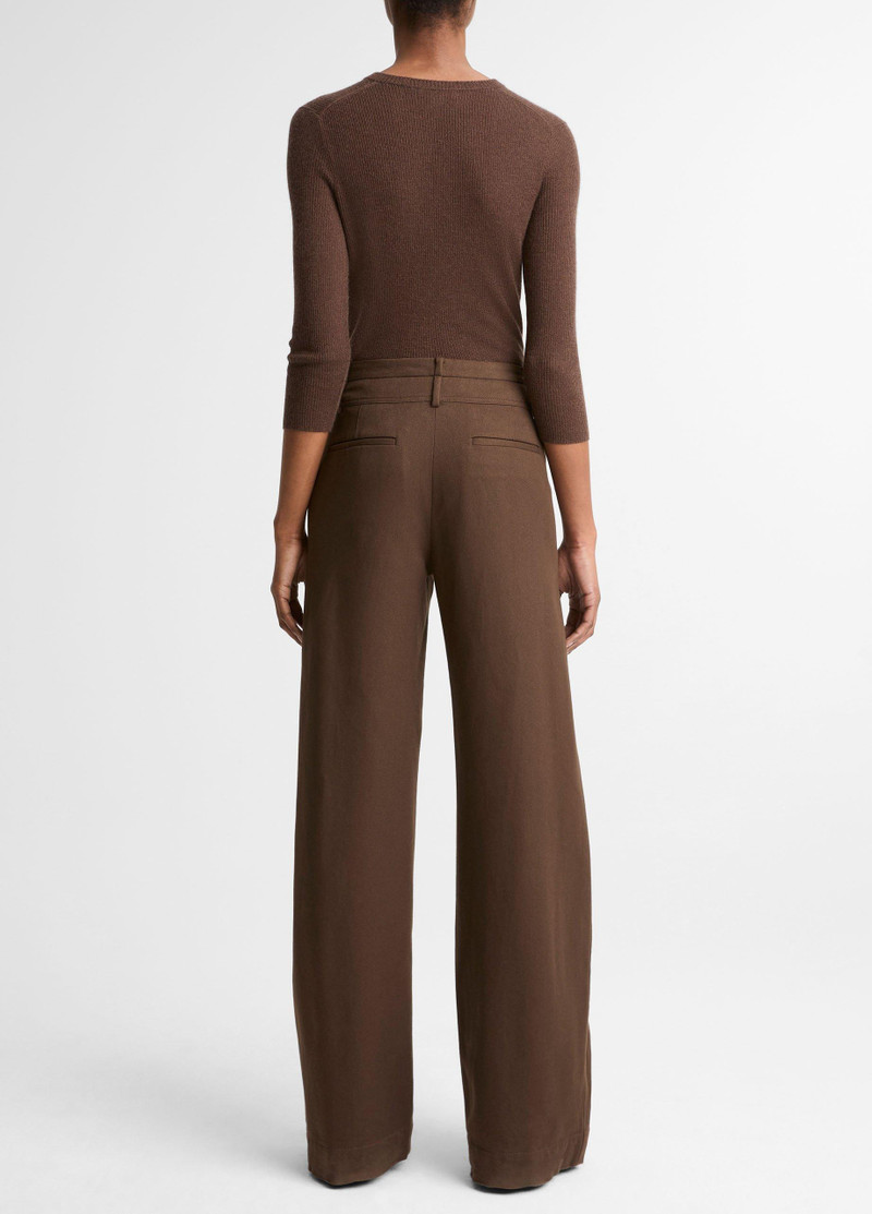 Vince Italian Cotton Utility Double-Waist Wide-Leg Pant outlook