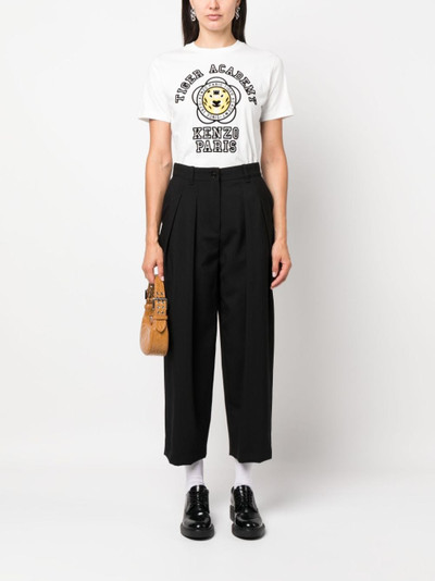 KENZO pleat-detail cropped trousers outlook