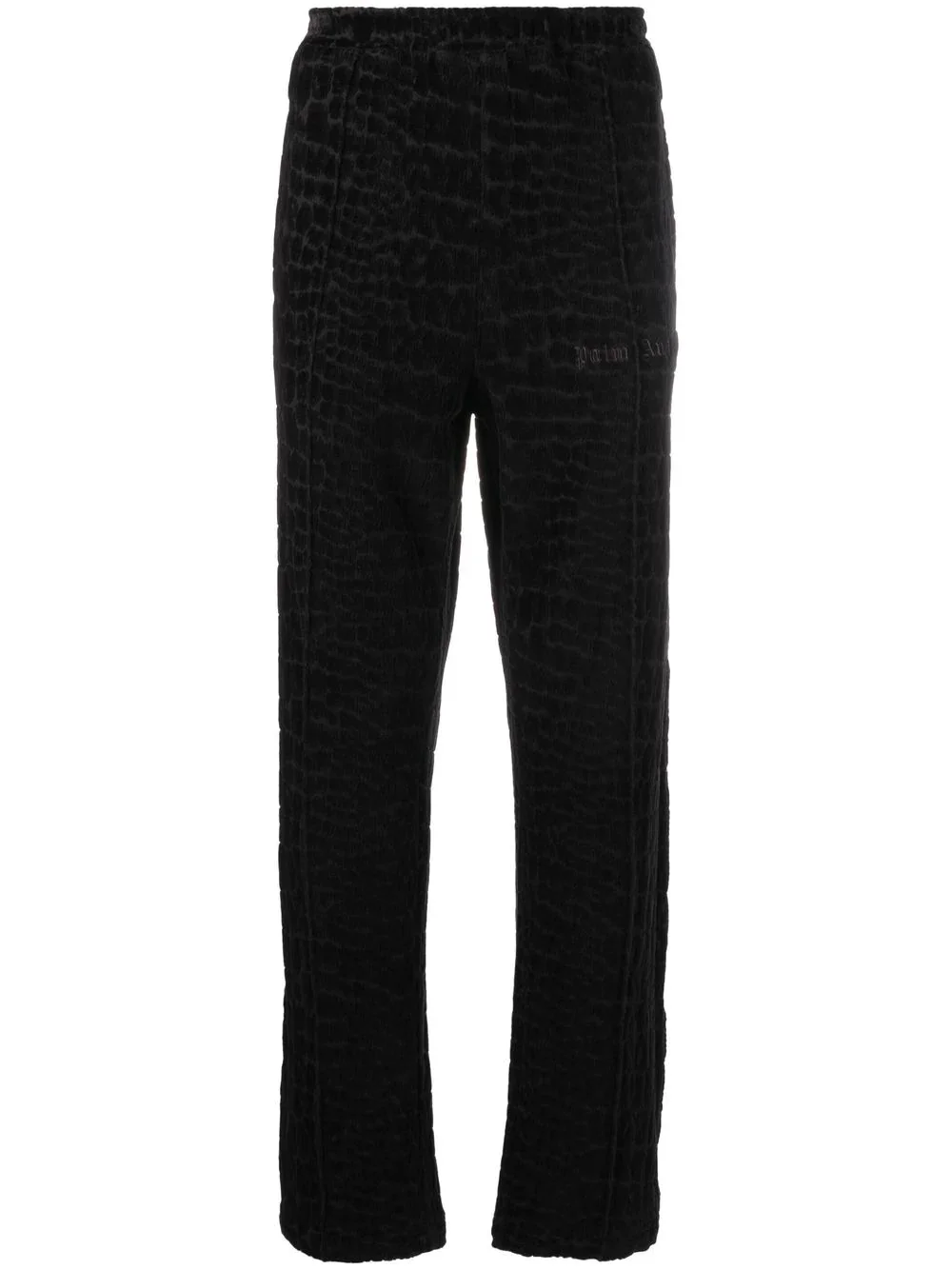 velour-effect track pants - 1