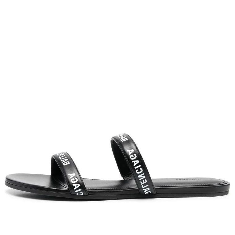 (WMNS) Balenciaga Logo Sandals 'Calf Black' 694999WCAE11090 - 1