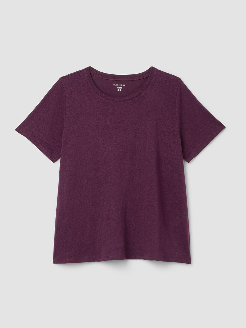 Organic Linen Jersey Crew Neck Tee 1