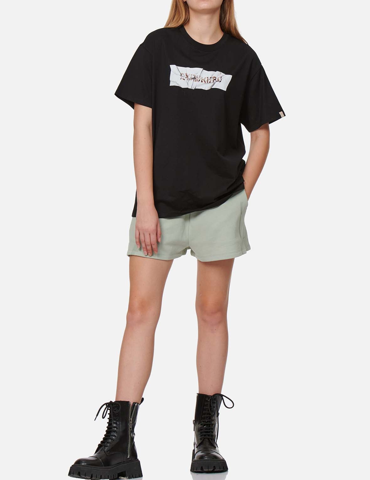 Crinkled Box Logo Print T-Shirt - 5