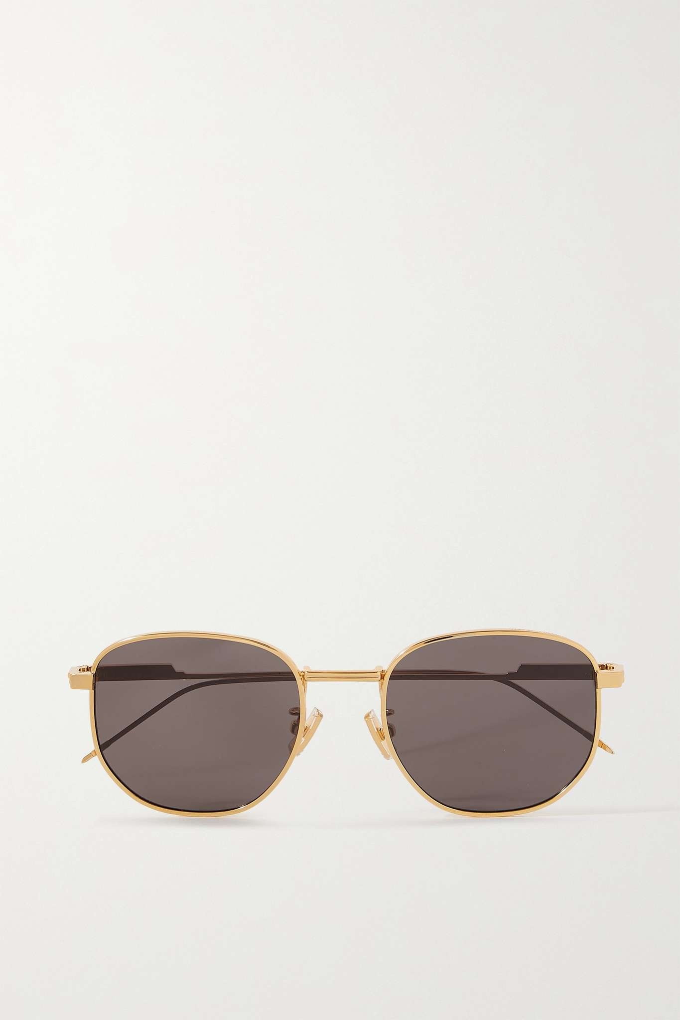 Round-frame gold-tone sunglasses - 1